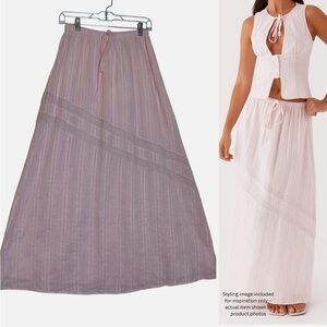 NEW Peppermayo Maxi Skirt Blush Pink Festival Boho Cottage Beach Hippie 4